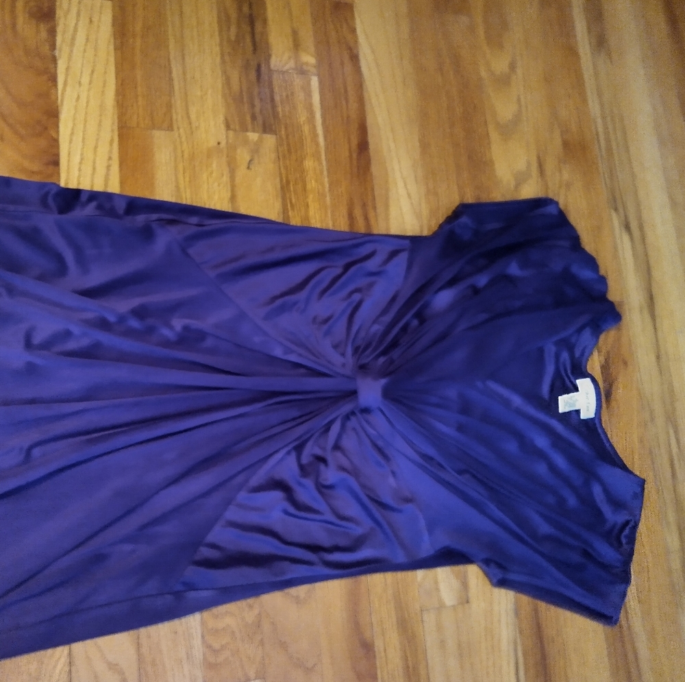 Twisted bust purple dress